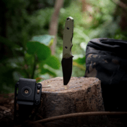 Vosteed H-Back 14C28N Black Stonewash Green G10 D0402 - KNIFESTOCK