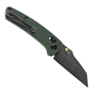 Kansept Main Street Black Stonewashed 154CM Green Micarta T1015V6(Crossbar Lock) - KNIFESTOCK