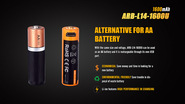 FENIX USB AA batéria ARB-L14-1600U FEAAUSB - KNIFESTOCK