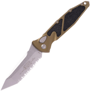 Microtech SOCOM ELITE AUTO T/E STONEWASH FULL SERRATE OD GREEN 161A-12OD - KNIFESTOCK