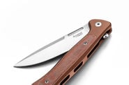 Lionsteel Solid EARTH Aluminum knife, MagnaCut blade STONE WASHED, Natural Canvas inlay  SK01A ES - KNIFESTOCK