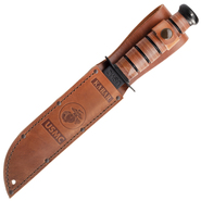 KA-BAR USMC Fixed Blade Knife Leather Sheath, str edge 1217 - KNIFESTOCK