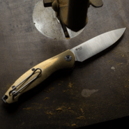 Giant Mouse ACE Farley (SlipJoint) Brass / Elmax Satin GM-FARLEY-BRASS-ELMAX - KNIFESTOCK