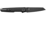 MKM MIURA – CPM Magnacut DSW bld - SOLID Black Alu hdl, BUTTON LOCK - REV. S/S CLIP MK MI-ABKB - KNIFESTOCK