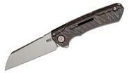 WE KNIFE Snecx Mini Buster Titanium Tiger Stripe Pattern Flamed/Silver CPM 20CV 2003C - KNIFESTOCK