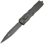 Microtech DIRAC DELTA APOCALYPTIC DOUBLE FULL SERRATE NATURAL CLEAR 227-D12APNC - KNIFESTOCK