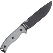 ESEE Knives Model 6 black blade, grey micarta handle, molded sheath - KNIFESTOCK