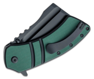 Kansept XL Korvid Black TiCn Coated 154CM Green and Black G10 Handle T1030A1 - KNIFESTOCK