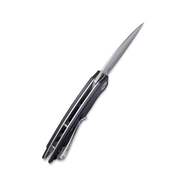 KUBEY Leaf Liner Lock Front Flipper Folding Knife Black G10 Handle KU333A - KNIFESTOCK