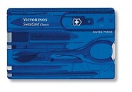 Victorinox SwissCard Sapphire translucent multitool card 0.7122.T2 - KNIFESTOCK