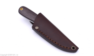 Brisa Necker 70-Bison micarta 12C27 Scandi Sheath Necker 70 Leather BRS-002-9823-1549 - KNIFESTOCK