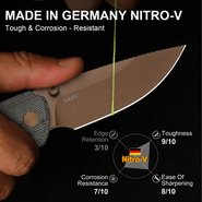 Kizer T1 BD Nitro-V,Sunset Metal PVD,Norplex UltreX™ Micarta - KNIFESTOCK