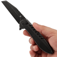 Kansept Kosame Blackwash 154CM,Blackwash Ti with Black &amp; Red G-mascus T1093F5 - KNIFESTOCK