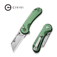 CIVIVI Elementum Utility Green Aluminum Handle Stonewashed S/S Blade Holder Plain - KNIFESTOCK