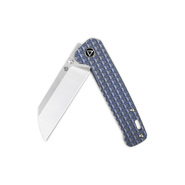 QSP Knife Penguin, Stonewash 154CM Blade, Blue Titanium Frag Handle QS130-RFRG1 - KNIFESTOCK