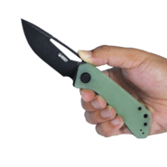 KUBEY Thalia Front Flipper EDC Pocket Folding Knife Jade G10 Handle KU331E - KNIFESTOCK