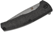 Kansept AGI Dmascus Twill Carbon Fiber + Black Stonewashed Titanium K2037A2 - KNIFESTOCK