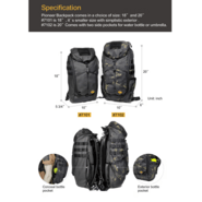 Magforce IMBS 18&quot; Pioneer Backpack - waxed cotton Black #W7101B - KNIFESTOCK