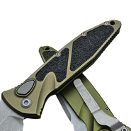 Microtech SOCOM ELITE AUTO T/E APOCALYPTIC FULL SERRATE OD GREEN 161A-12APOD - KNIFESTOCK