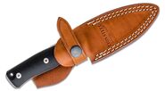 Lionsteel Fixed Blade SLEIPNER satin G10 handle, leather sheath B35 GBK - KNIFESTOCK