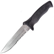 Mil-Tec COUTEAU DE CHASSE M.POIGNÉE EN CAOUTCHOUC BLANK 15386000 - KNIFESTOCK