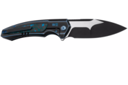 WE Blue / Black Titanium Handle With Arctic Storm Fat Carbon Fiber Inlay Black Stonewashed Vanax Bla - KNIFESTOCK