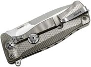 Lionsteel Solid Titanium knife, RotoBlock. Sleipner, GREY with  FLIPPER SR11 G - KNIFESTOCK