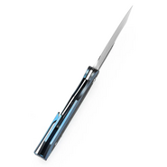 Kansept Thunderhead Stonewashed CPM S35VN, Ti Albastru cu Incrustație Shred CF K1106A3 - KNIFESTOCK