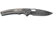 We Knife ExcitonPolished Gray Titanium Handle With Polished Bead Blasted Titanium - KNIFESTOCK