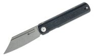 SENCUT Bronte Black Micarta Handle Gray Stonewashed 9Cr18MoV Blade SA08A - KNIFESTOCK