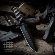 Halfbreed Blades Medium Infantry Knife - Fixed Blade MIK-01P BLK - K110 - KNIFESTOCK