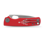 Vosteed Porcupine 14C28N Satin Red &amp; White G10 - XMAS A2617 - KNIFESTOCK