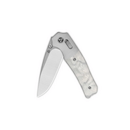 QPS Vault 14C28N, 2-ton finish stonewash - satin,,Handtag: Anodiserad aluminium bo - KNIFESTOCK
