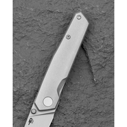 Bestech Knives VK-KUZE Dark Bead Blast Drop Point Blade, Stonewashed Titanium Handles - BT2504B - KNIFESTOCK