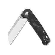 QSP Knife Penguin, Satin D2 Blade, Shredded CF Overlay G10 Handle QS130-T - KNIFESTOCK