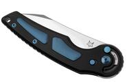 FOX knives ANARCNIDE JUPITER FOLDING KNIFE STAINLESS STEEL M390 SATIN BLD,TITANIUM+INSERT BLUE HDL F - KNIFESTOCK