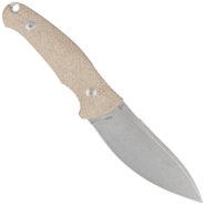 Viper NORDLYS Drop Point Stonewash N690Co, Natural Canvas Micarta, Leather sheath VT4044CN - KNIFESTOCK