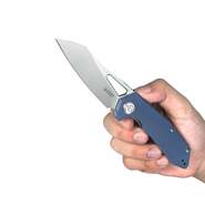 KUBEY Nouveau Vagrant Liner Lock Couteau Pliant Manche G10 Bleu Denim KU291F - KNIFESTOCK