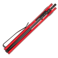 Petrified Fish PFE16 El Camino Black Stonewashed N690 Hard anodizing Red Aluminium PFE16RADW - KNIFESTOCK