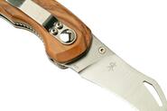 Fox Knives FOX SPORA MUSHROOM FOLDING KNIFE SANDVIK 12C27 SATIN BLADE, OLIVE WOOD HANDLE - KNIFESTOCK