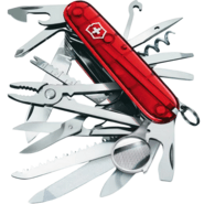 Victorinox SWISS CHAMP, rosso traslucido 1.6795.T - KNIFESTOCK