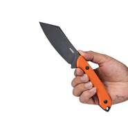 KUBEY Perses Couteau de Survie Extérieur à Lame Fixe Manche Orange G10 Étui Kydex Tek-lok KU302B - KNIFESTOCK