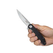 KUBEY Mizo Liner Lock Flipper Folding Knife Black G10 Handle KU312A - KNIFESTOCK