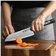 Dellinger Santoku Knife 185 mm Dellinger Carbon Fiber Octagon® - KNIFESTOCK