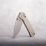 Vosteed Mini Psyop Elmax Bead Blast Stonewash Green Norplex UltreX™ Micarta A230 - KNIFESTOCK