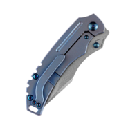 KANSEPT Pelican EDC CPM-S35VN, Blue Anodized Titanium K1018A5 - KNIFESTOCK