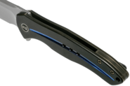 We Knife KitefinBlack Ti Handle With A Blue Groove On Presentation HandlePolis - KNIFESTOCK