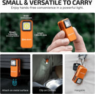 Olight Oclip Rechargeable Flashlight (Orange, 300 Lumens) - KNIFESTOCK