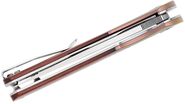 Petrified Fish PFP09 Hourglass Satin K110 Snakewood &amp; Titanium PFP09SNWO - KNIFESTOCK