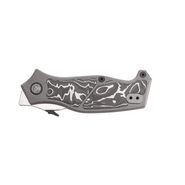 DC BLADES VENDETTA Stonewashed, Silver Foil, Carbon Fiber Inlay - KNIFESTOCK